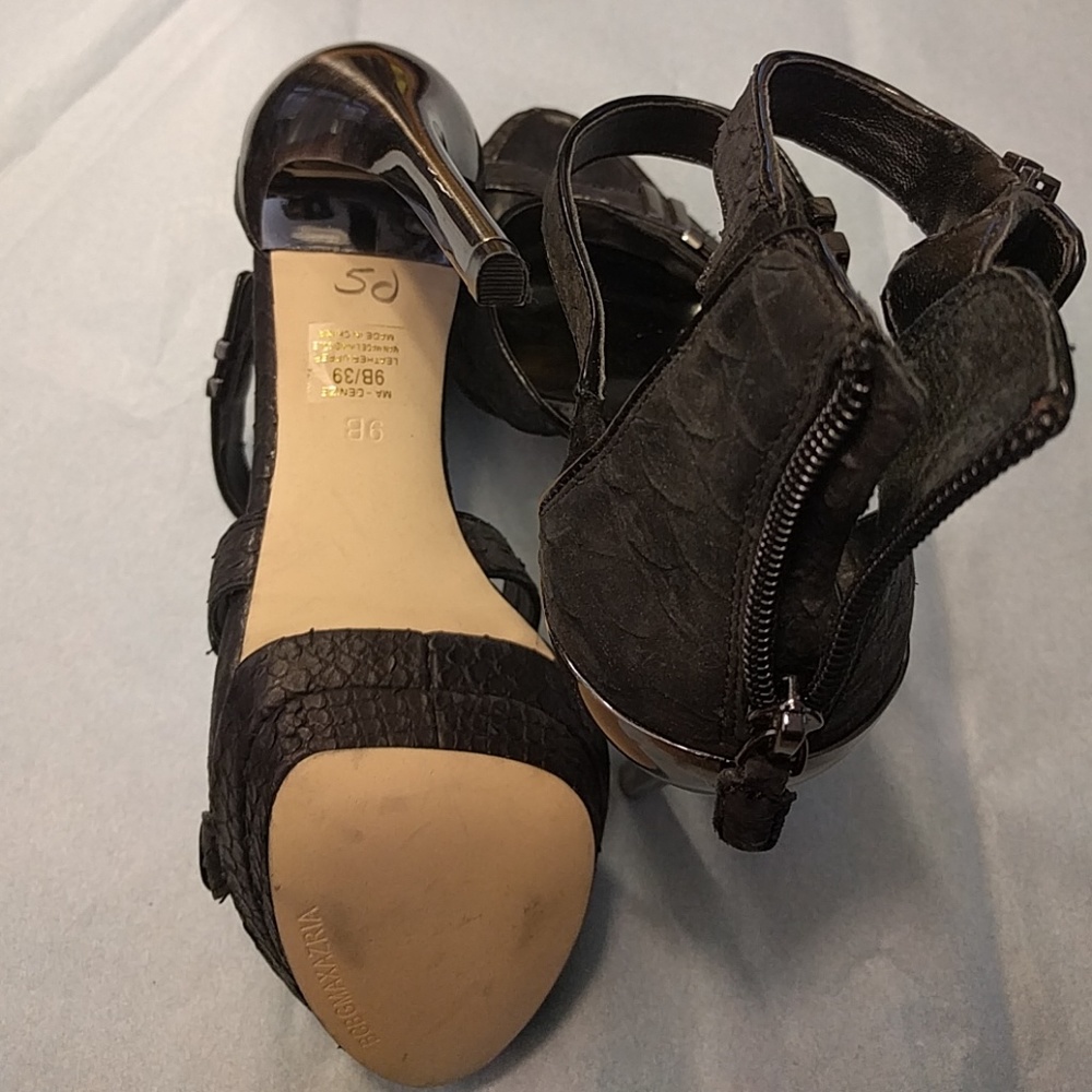 Bcbgmaxazria Denize Glazed Python Sandals 7.5 - image 7